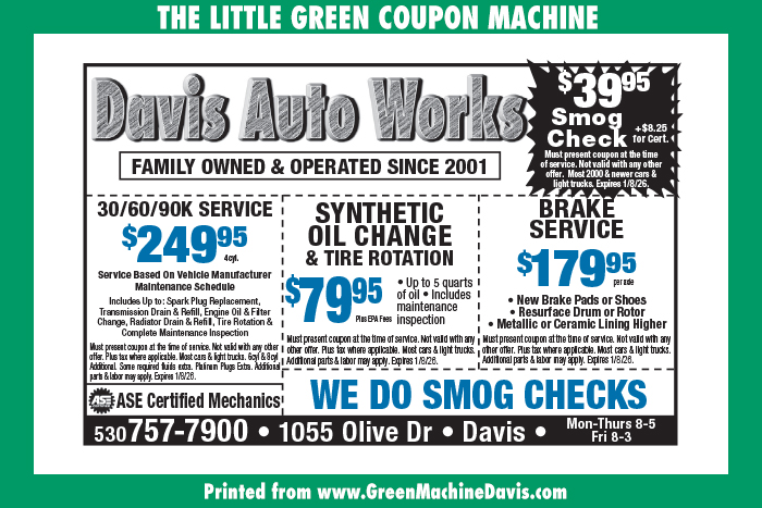Davis Auto Works Coupon