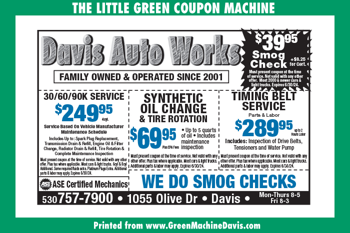 Davis Auto Works Coupon