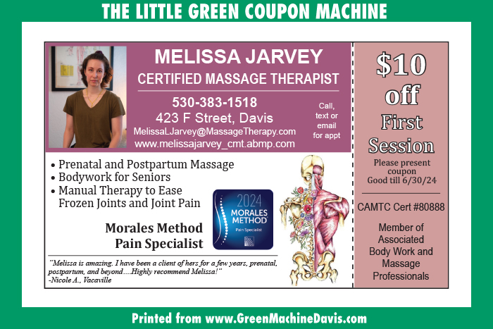 Melissa Jarvey Certified Massage Therapist Coupon