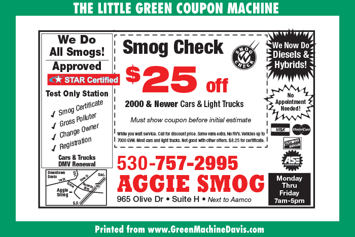 Aggie Smog Coupon