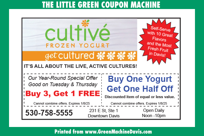 Cultive Frozen Yogurt Coupon